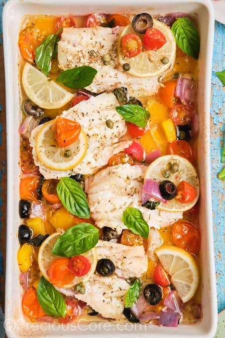 Mediterranean-Style Baked Fish