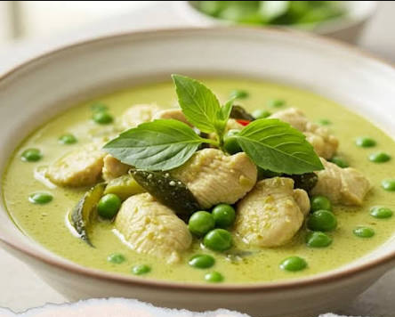 Thai Chicken with Coconut, Coriander, Peas & Fragrant Rice