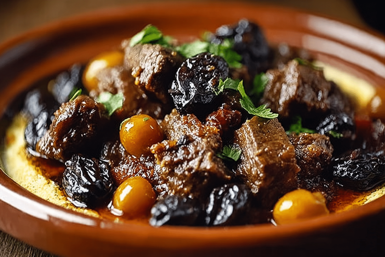 Lamb, Prune & Almond Tagine with Saffron Rice