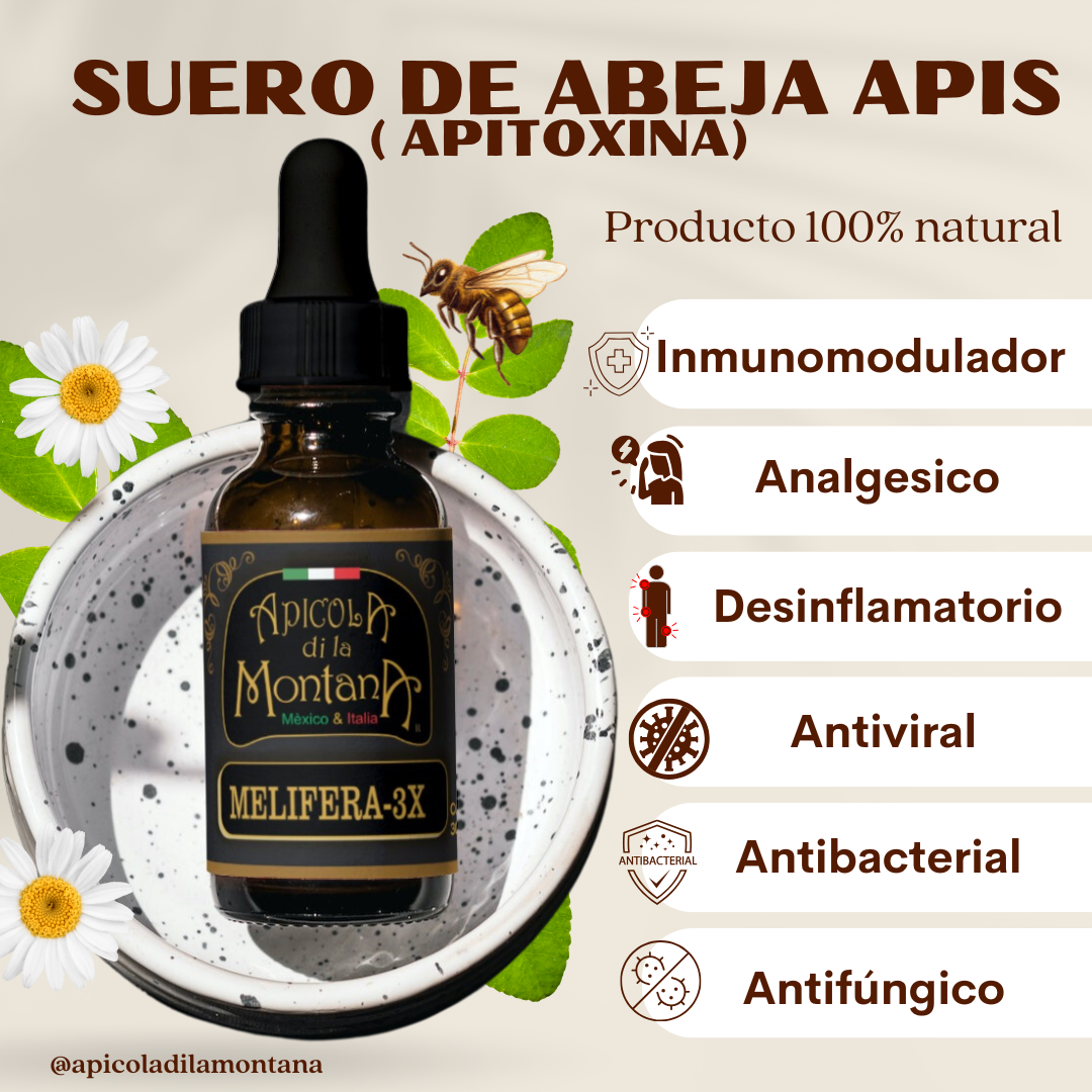 Suero de Abeja Apis Melifera-3X | Apitoxina 100% Natural
