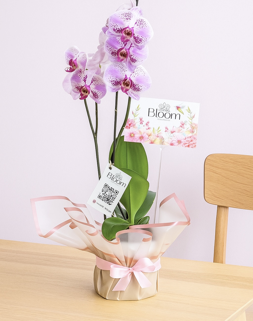 Orquídea Phalenopsis pintada violeta