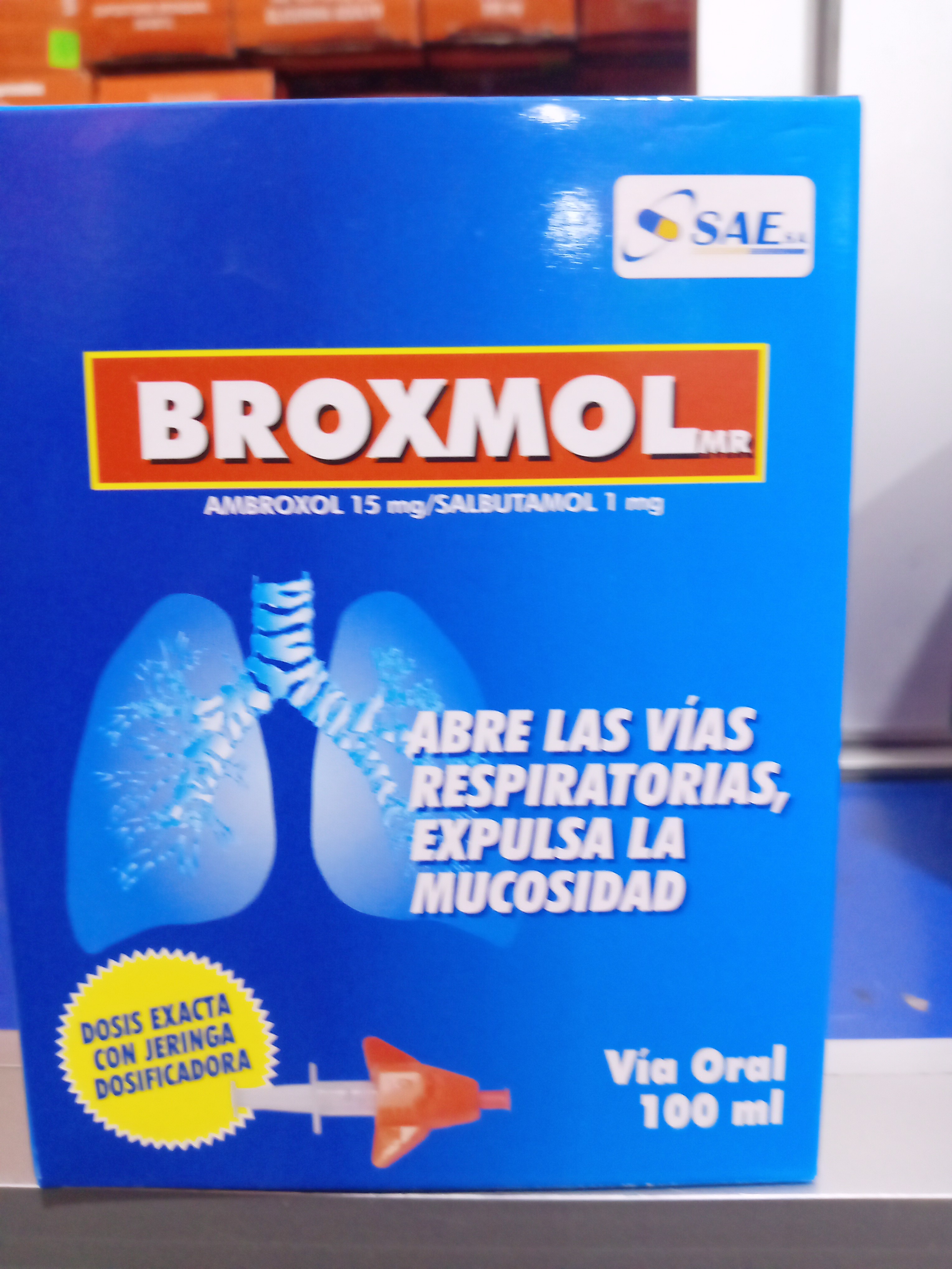 Broxmol jarabe X 100 ml Ambroxol 15 mg, Salbutamol 1 mg