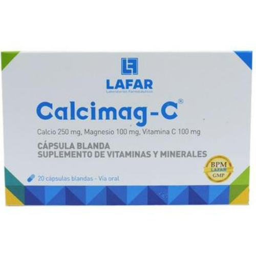 Calcimag-C X Capsula calcio 250 mg magnesio 100 mg Vit. C 100 mg