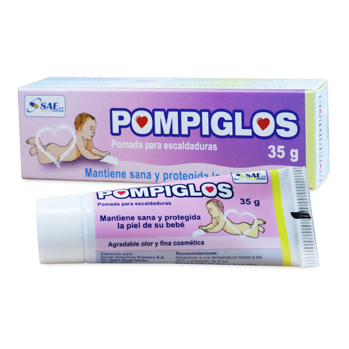 Pompiglos Pomada X Tubo 35G Palmitalo-Colicalciferol- Oxido de Zinc-Aloe Vera-Alantoina BP