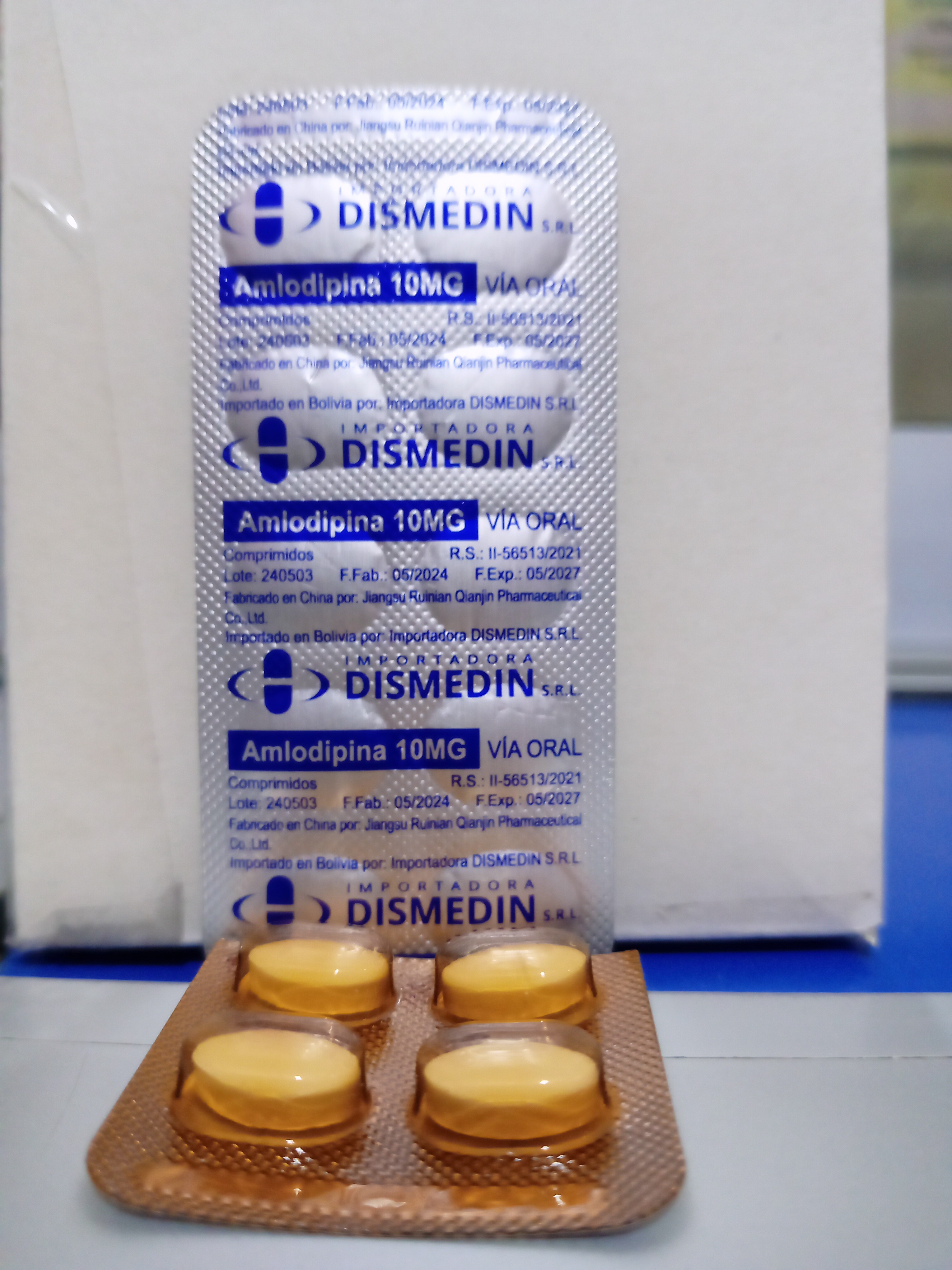 Amiodipina 10mg X comprimido