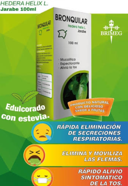 BRONQUILAR Jarabe X 100 mL (Extracto seco de hojas de Hedera Helix)