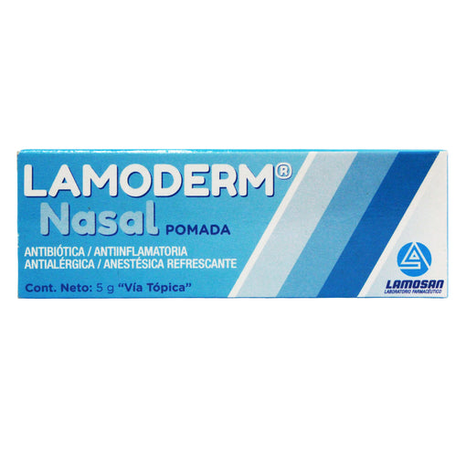 Lamoderm Nasal Pomada X tubo 5 g acetato de Prednisona, sulfato de neomicina benzocaina
