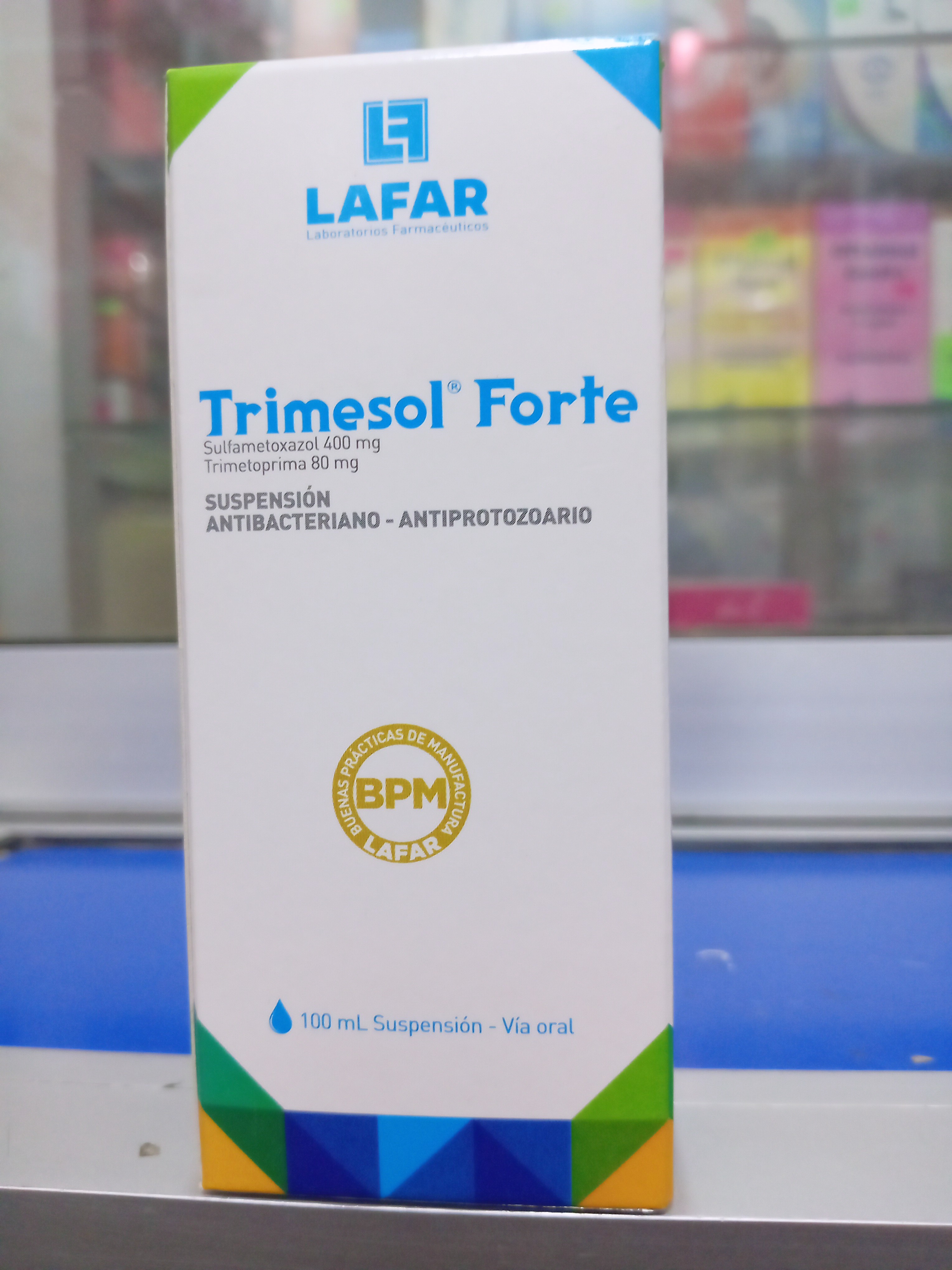 Trimesol Forte jarabe X 100 ml sulfametoxazol 400 Mg trimetoprima 80 mg
