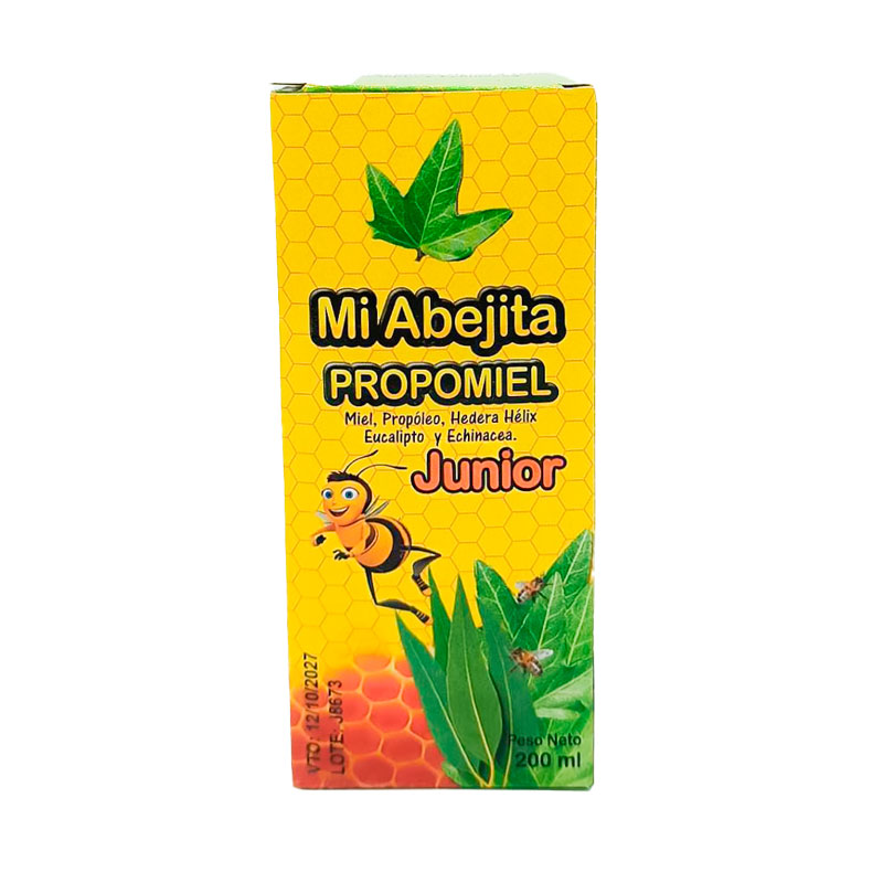 Mi Abejita Propomiel Jarabe X 200 mL (Miel,Propóleo,Aceite esencial de Eucalipto,Hedera Helix)