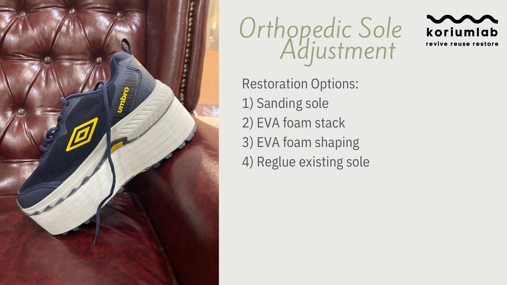 Orthopedic Sole Adjustment Shoe