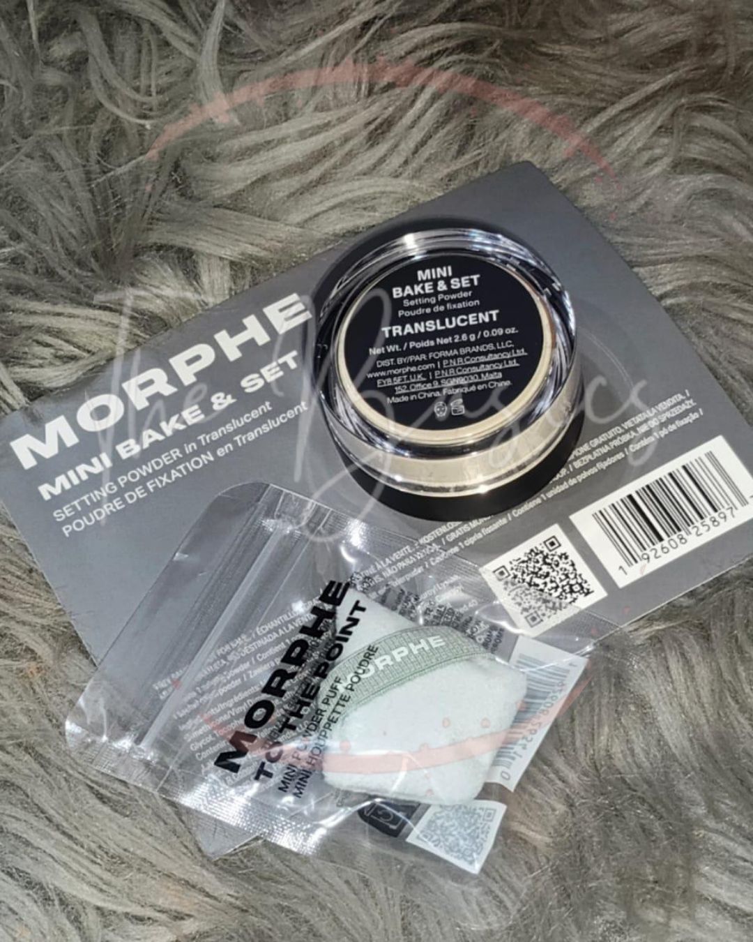 Morphe Mini Bake & Set Translucent Setting Powder & triangle sponge