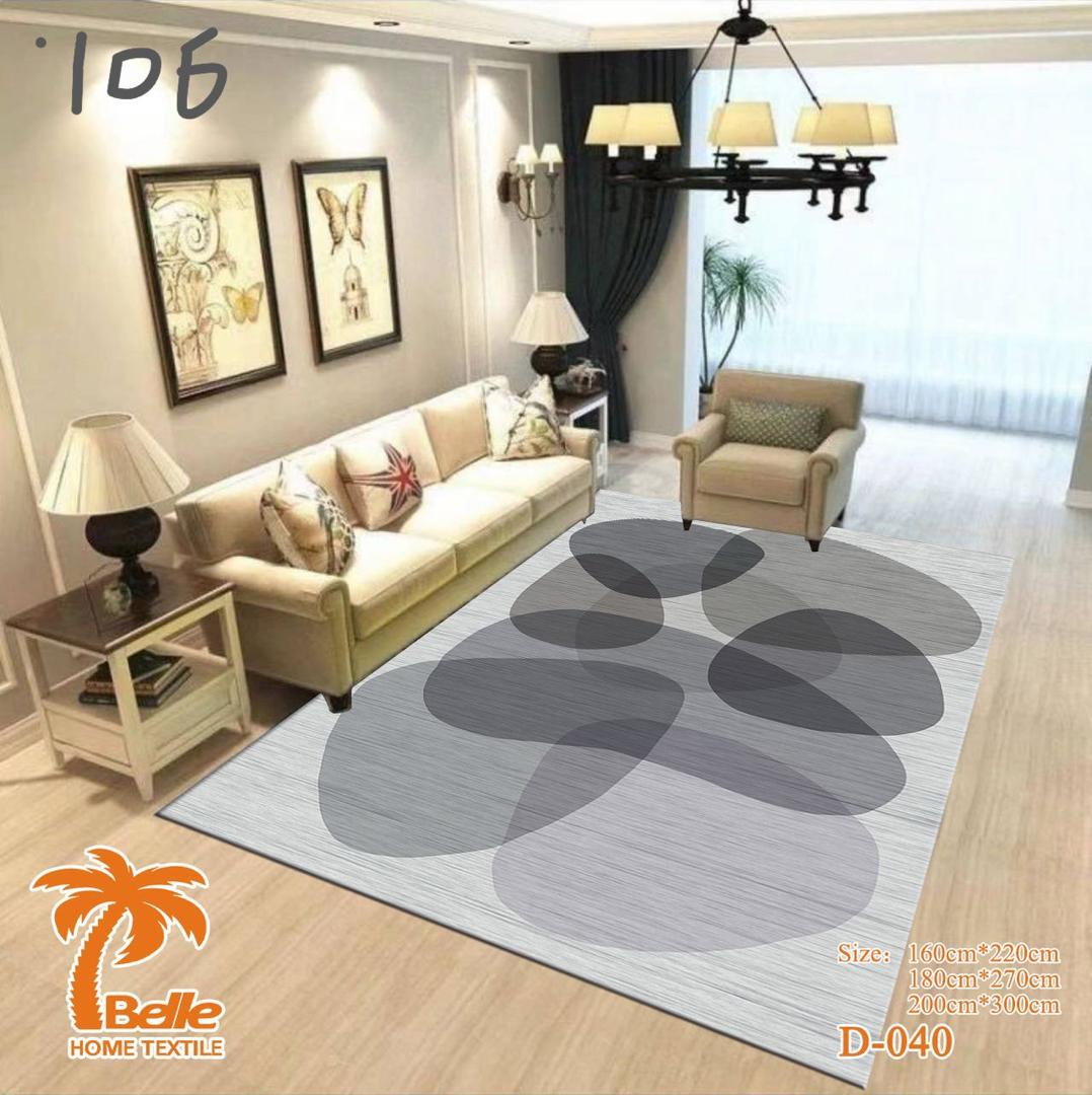 Tapis moderne motif gris pour salon