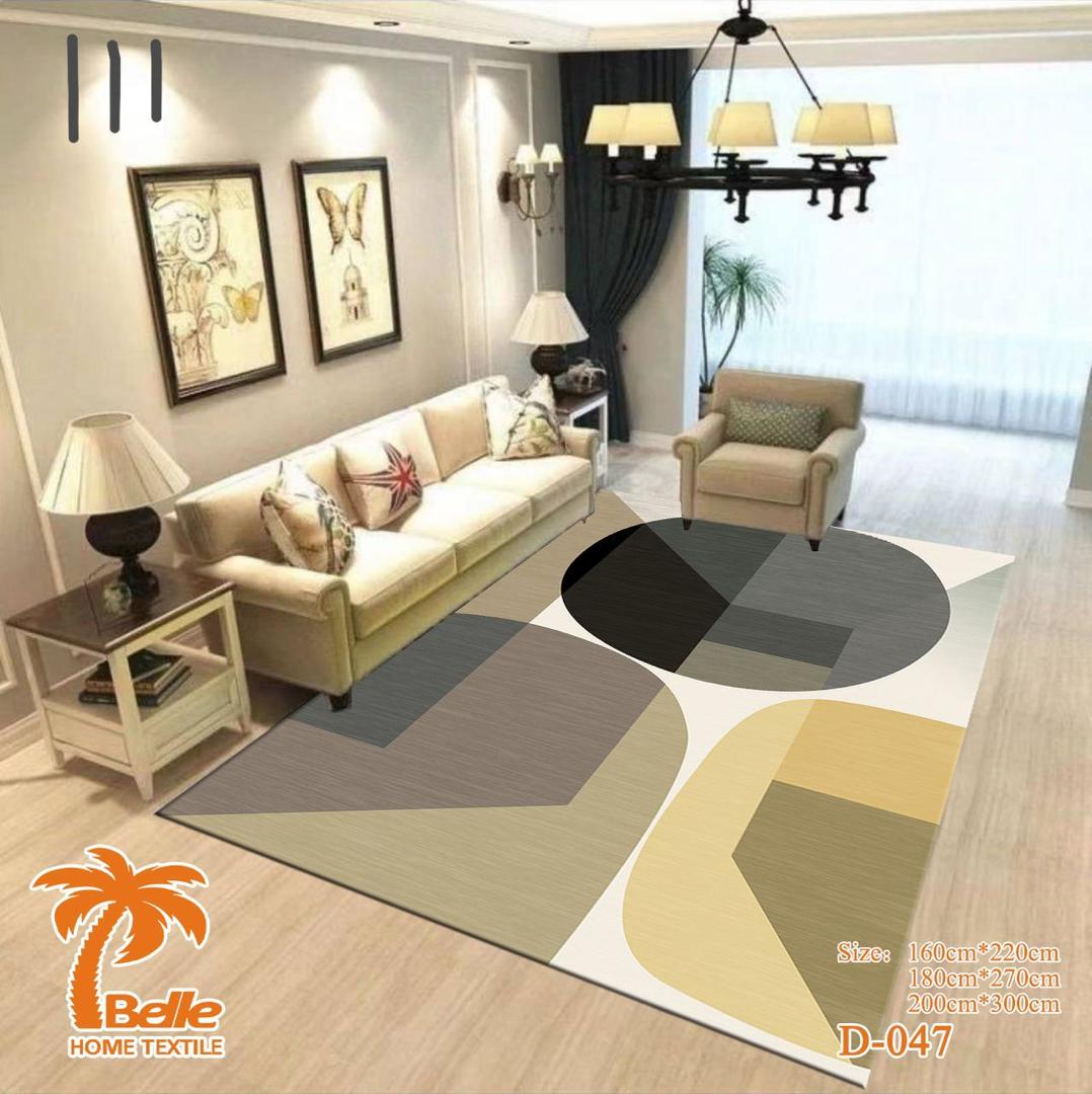 Tapis moderne géométrique multicolore