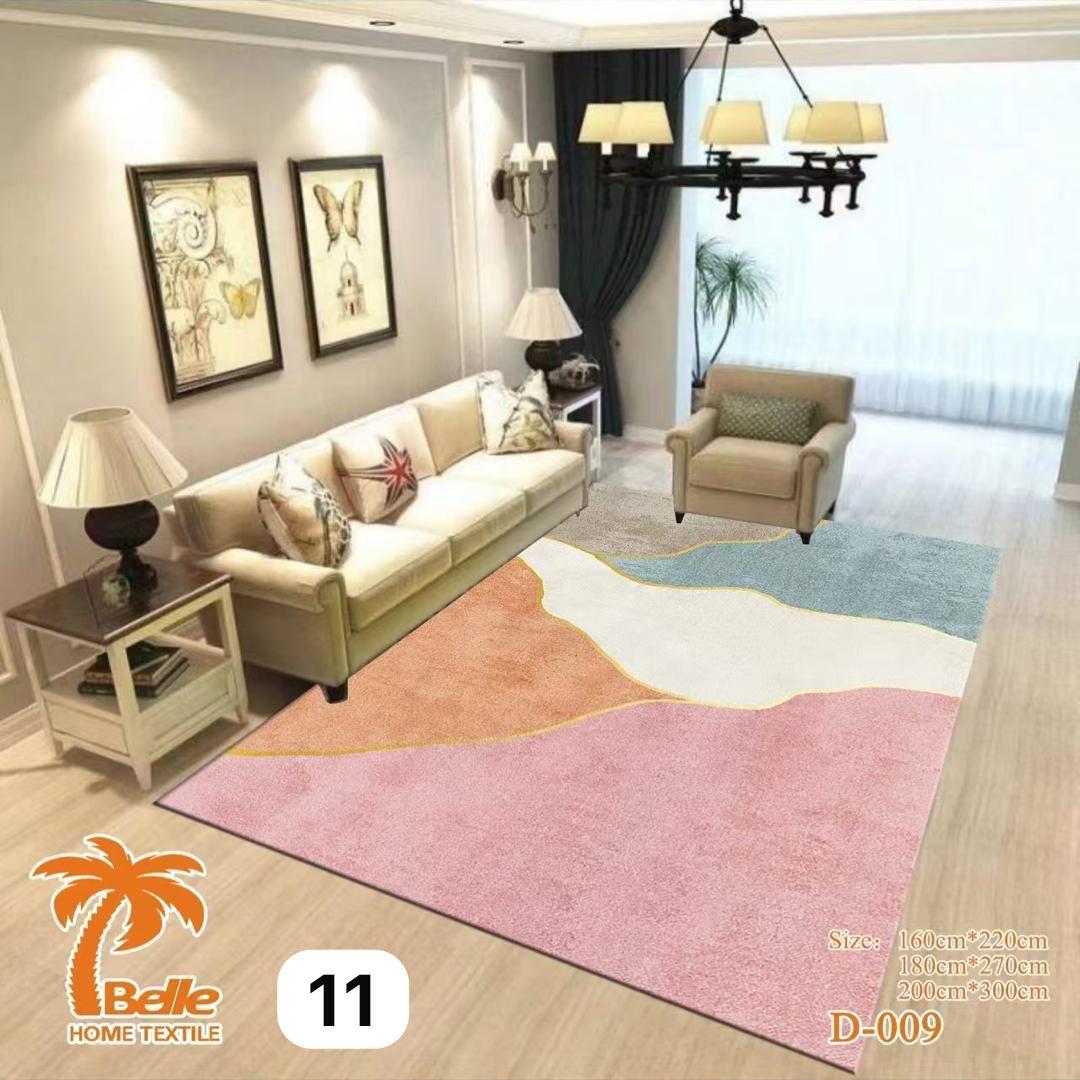 Tapis de salon moderne rose