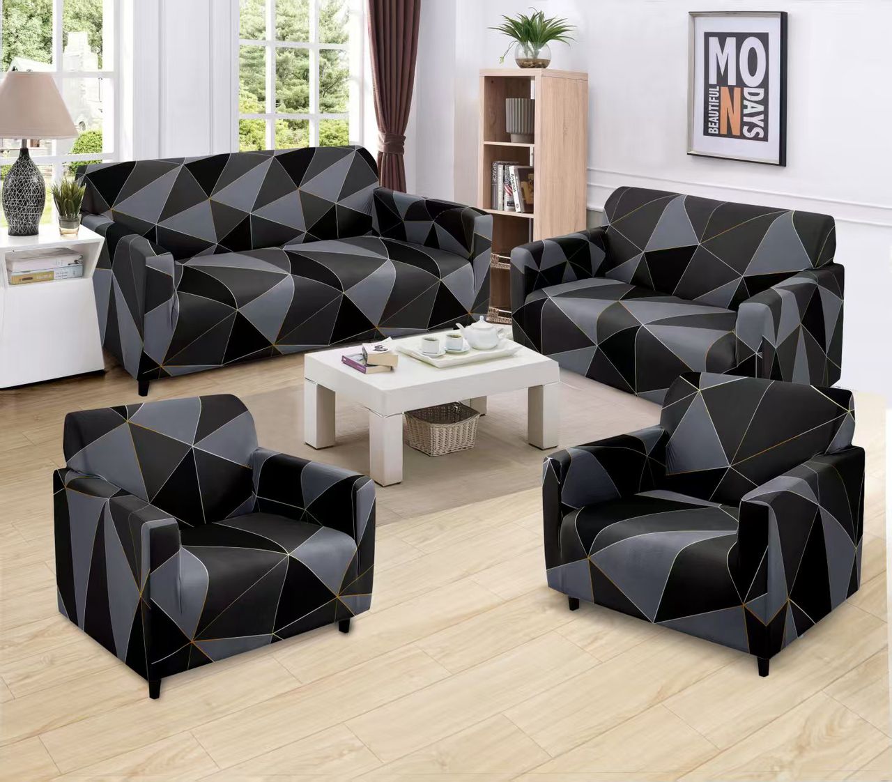 Ensemble de housses de  canapés modernes 7 places