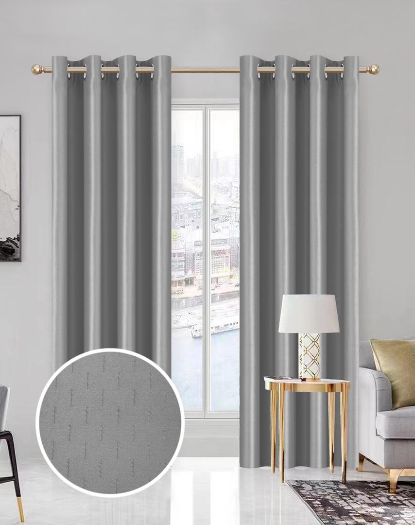 Rideaux Deluxe premium gris clair 1m50 largeur sur 2m70 longueur