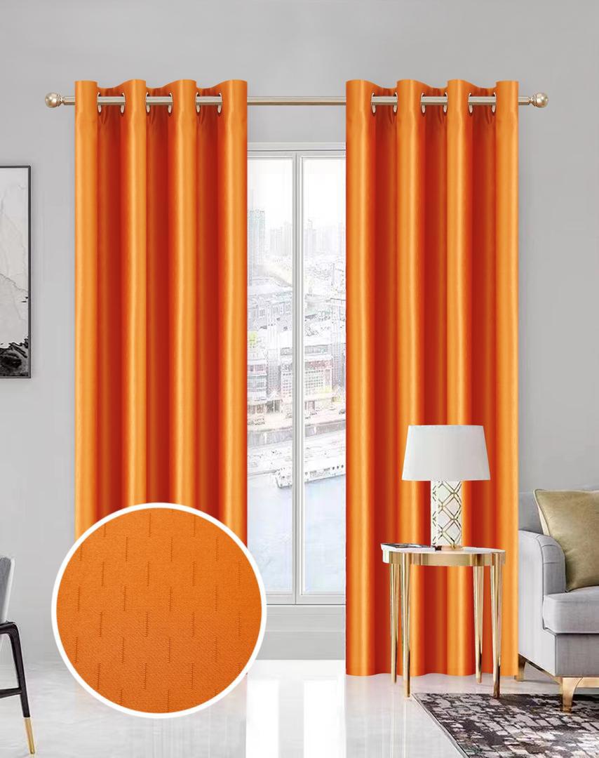 Rideaux Deluxe premium orange 1m50 largeur sur 2m70 longueur