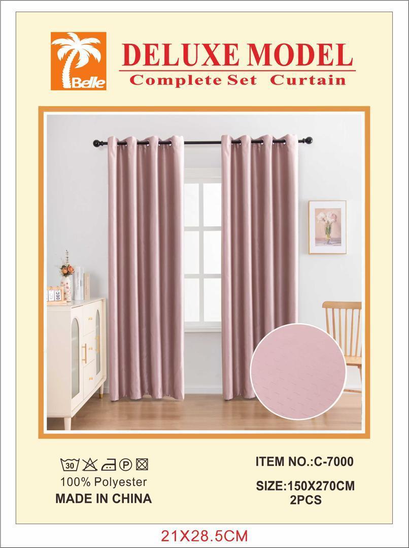 Rideaux Deluxe rose 1m50 largeur sur 2m70 longueur