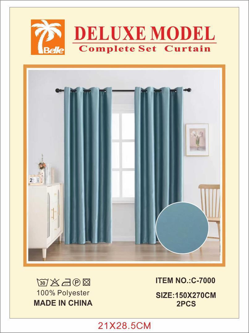 Rideaux Deluxe vert clair 1m50 largeur sur 2m70 longueur