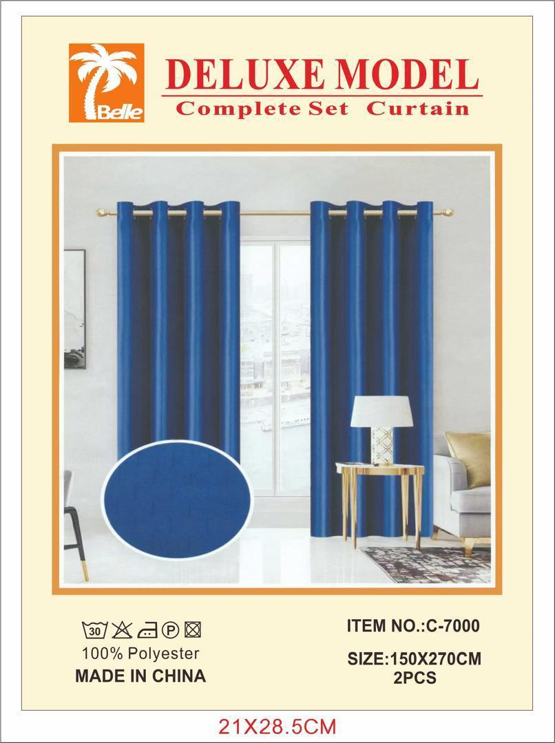 Rideaux Deluxe bleu foncé de 1m50 largeur sur 2m70 longueur