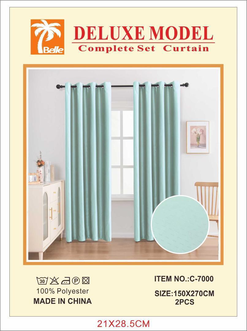 Rideaux Deluxe vert moutarde 1m50 largeur sur 2m70 longueur