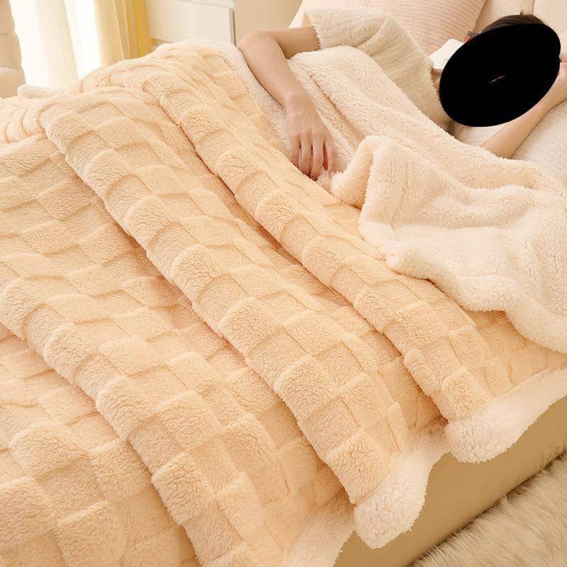 Couverture polaire moelleuse 3 places très lourde et confortable