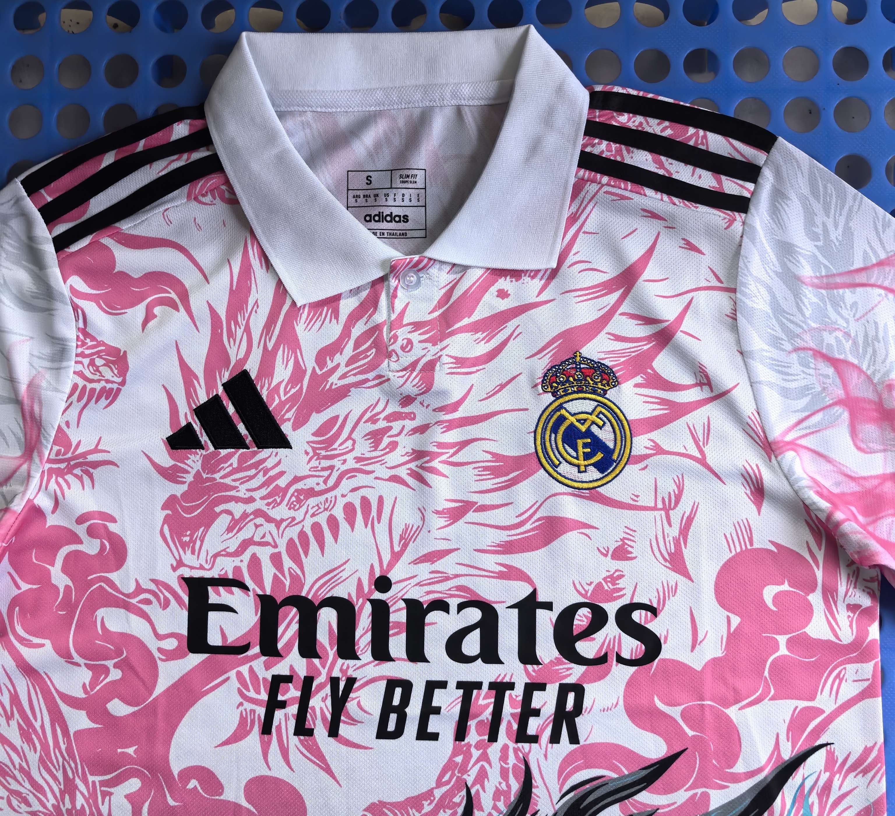 Real Madrid Pink Black Dragon Edition Football Jersey