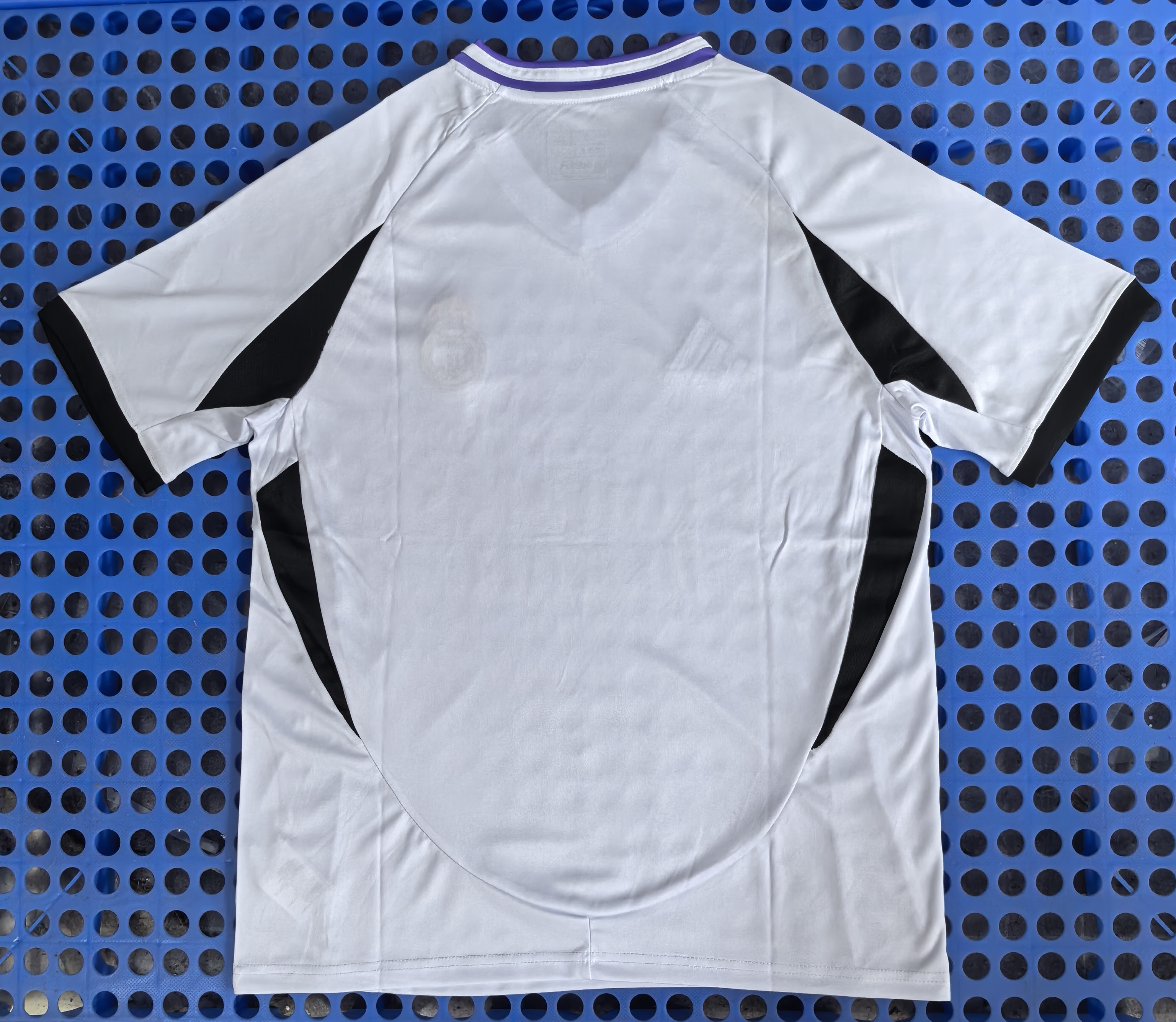 2025 Real Madrid Adidas Pre-match Training  Football Jersey White and Purple Polo