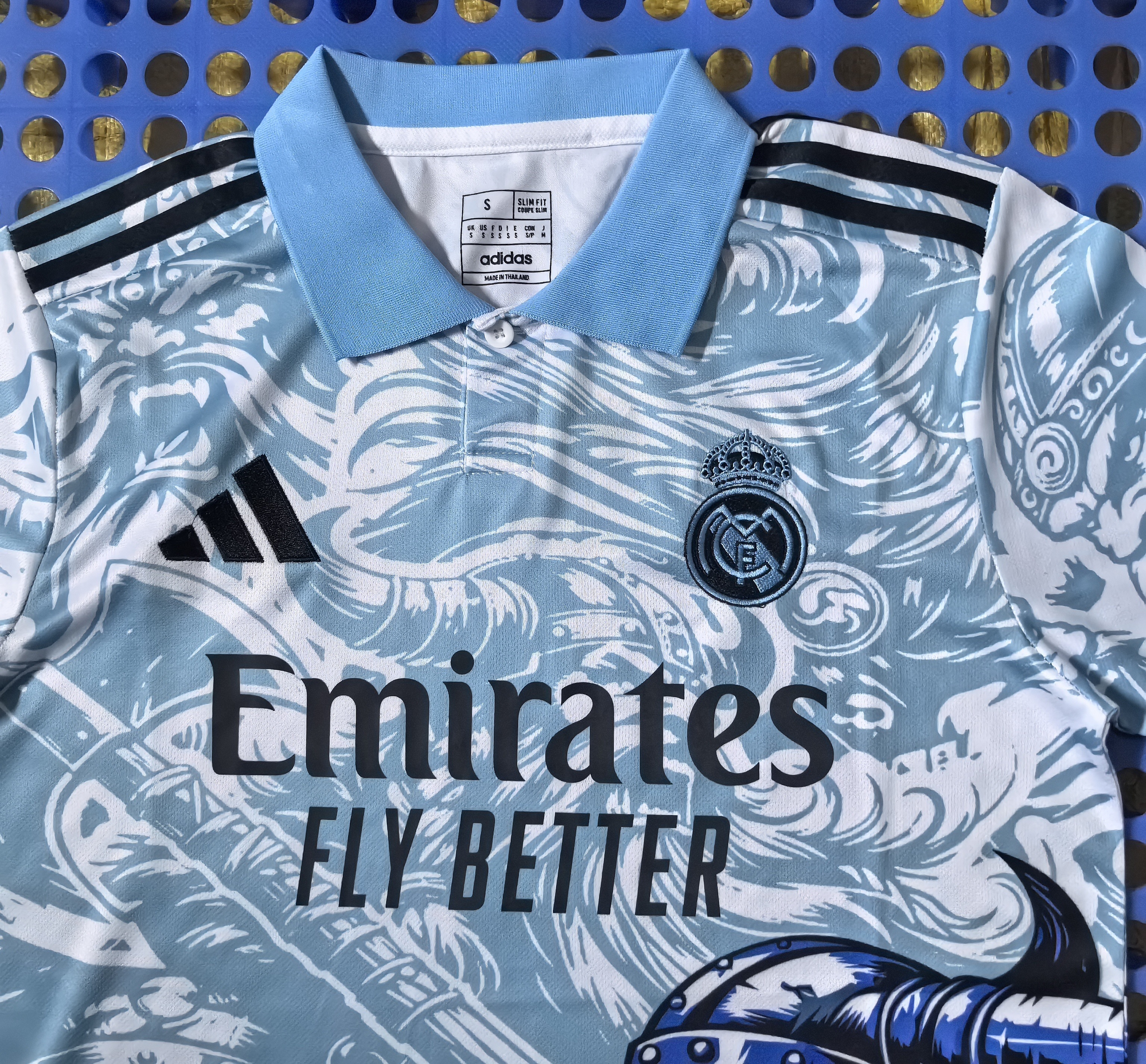 2025 Real Madrid Viking EditionSpecial Edition Football Jersey Lake Blue