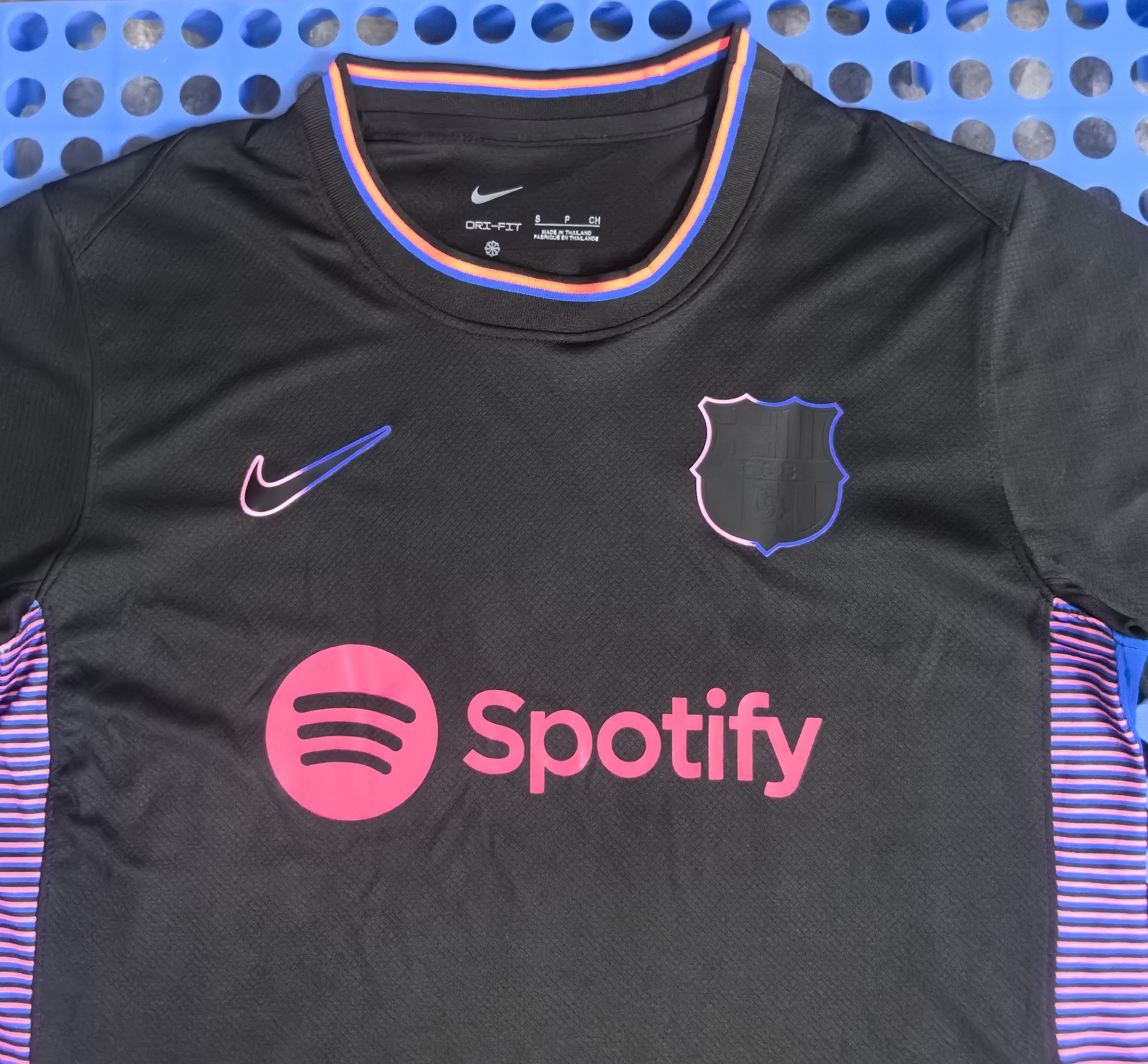 FC Barcelona Black Training Shirt Spotify Version Jersey