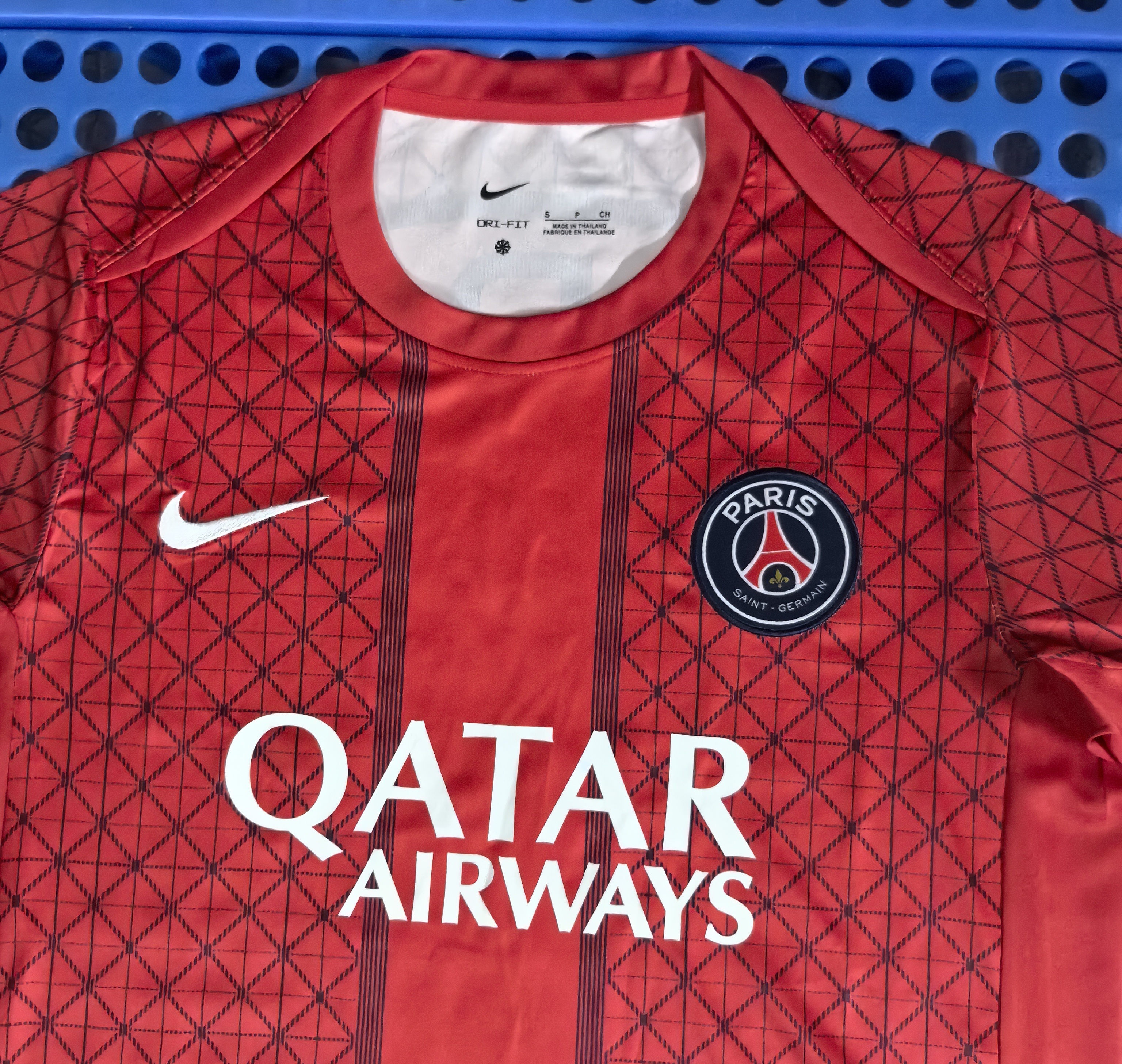 2024-25 Paris Saint-Germain Pre-Match Red Training Jersey