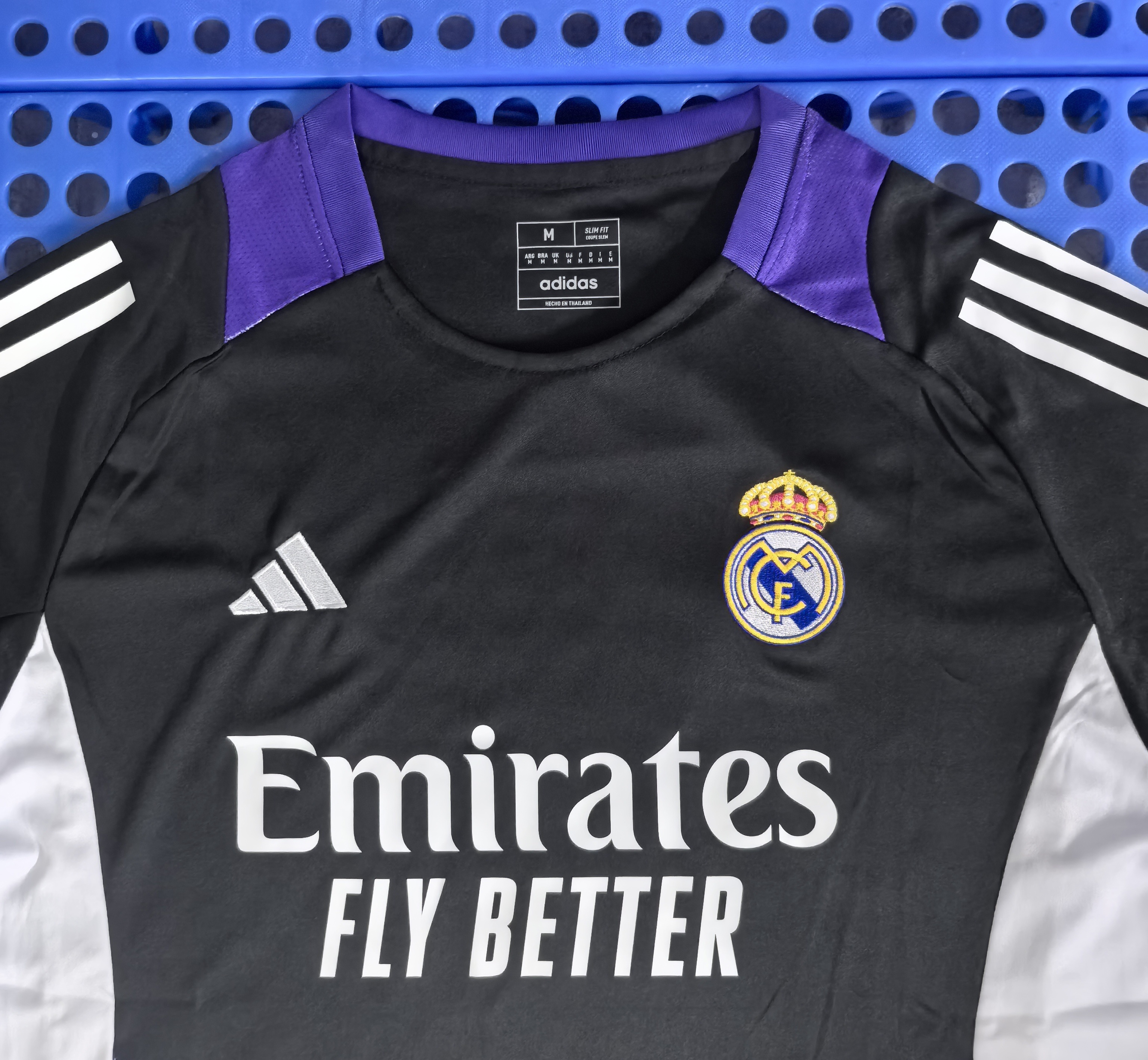 2025 Real Madrid Adidas Pre-match Training  Football Jersey White and Purple