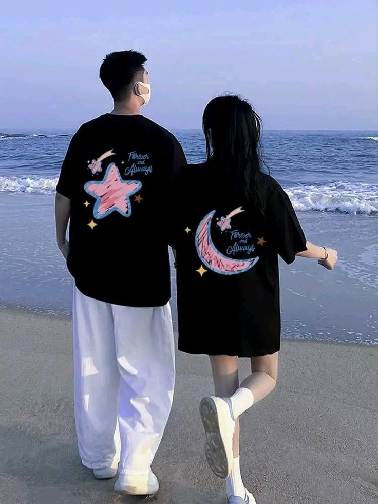 ONAKANSA Couple Beach Graphic premium textile