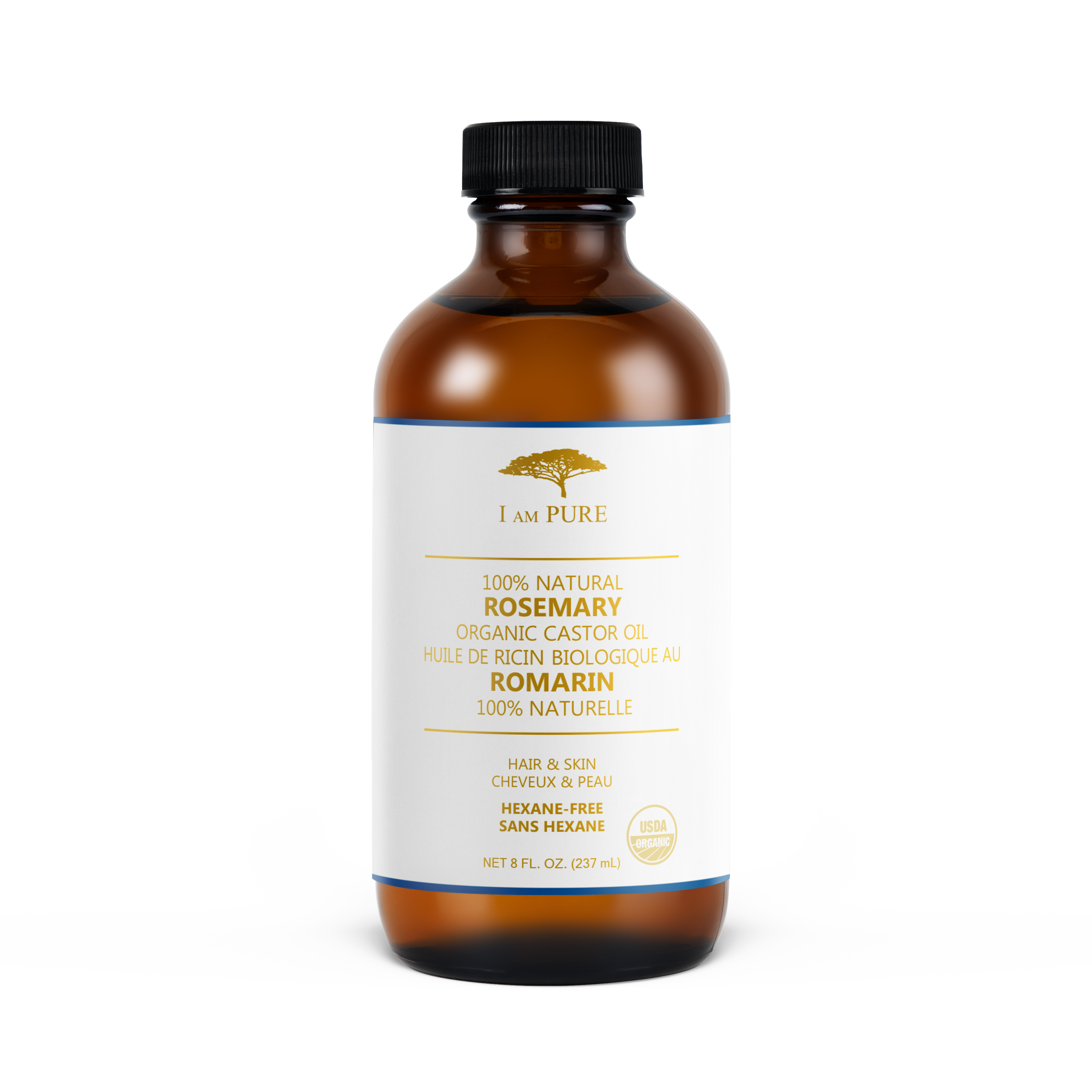 I AM PURE 100% NATURAL ORGANIC CASTOR OIL [ROSEMARY]