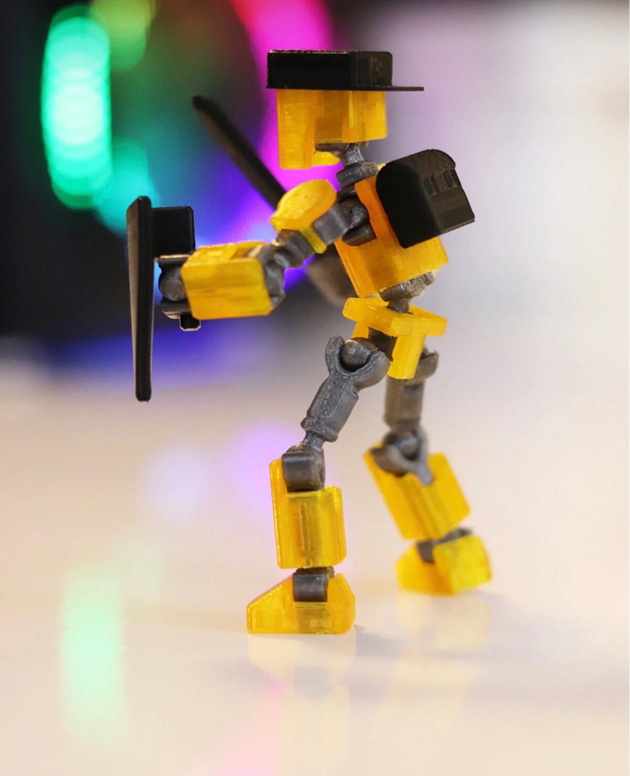 3D Baskı Sarı Savaşçı Figür