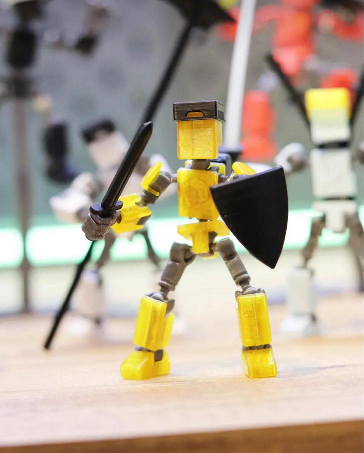 3D Baskı Sarı Savaşçı Figür