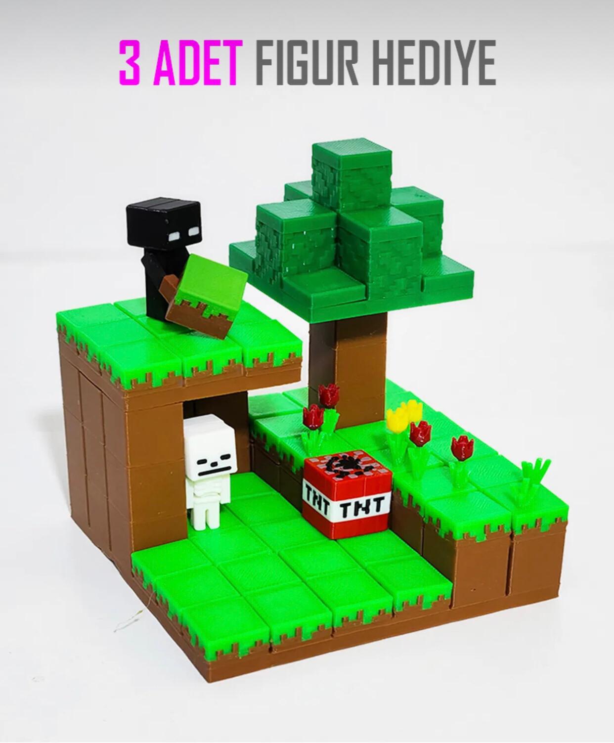 Minecraft Temalı Oyuncak Seti