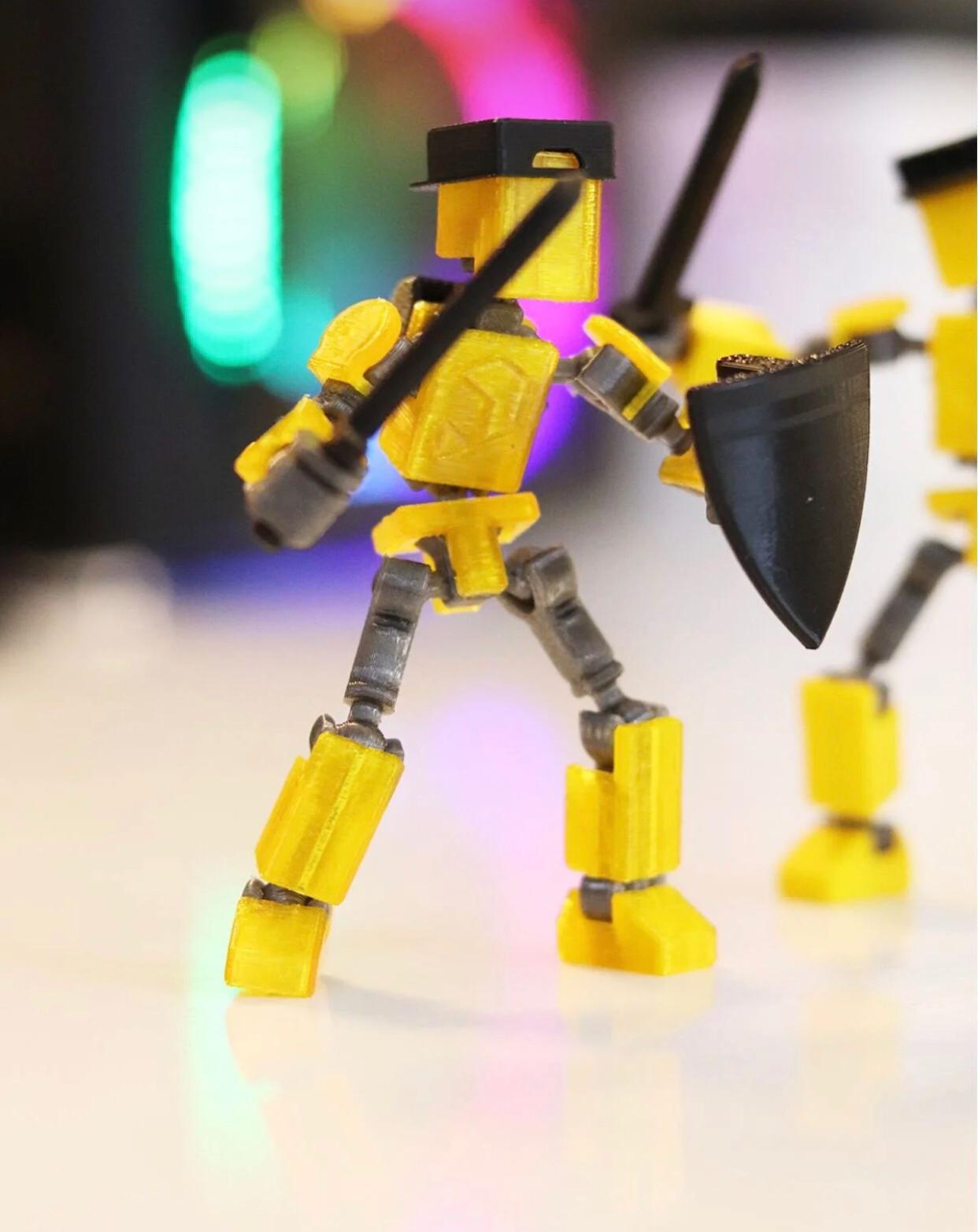 3D Baskı Sarı Savaşçı Figür