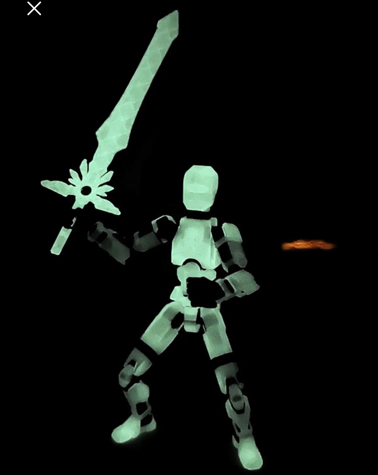 Karanlıkta Parlayan Figür ve Kılıç