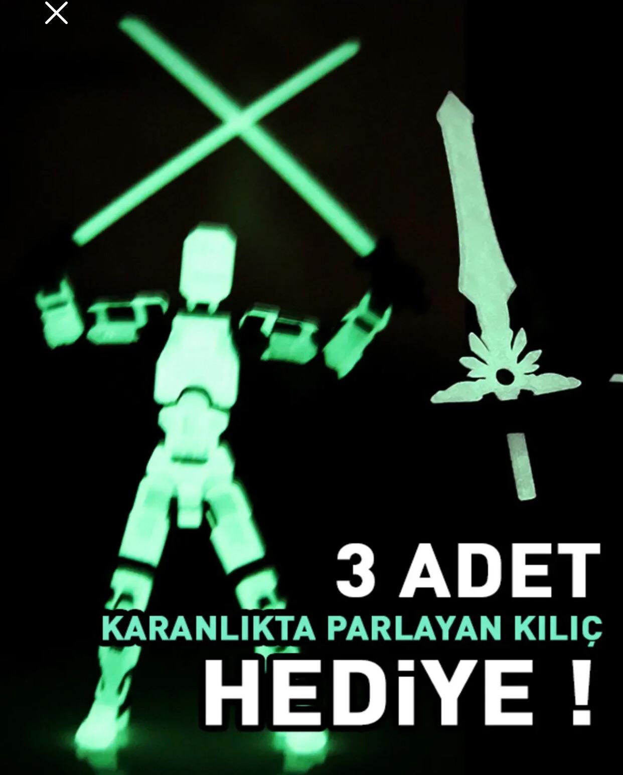 Karanlıkta Parlayan Figür ve Kılıç