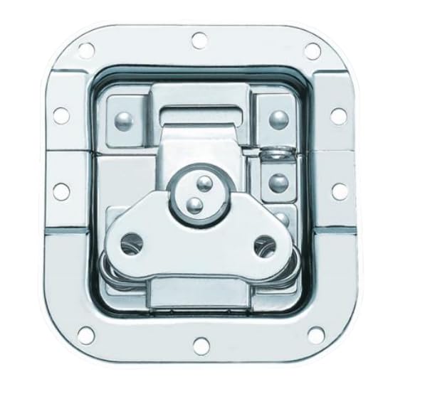 Syncraft Medium Butterfly Latch Lock – Chrome Plated Steel Latch for Flight Cases, Equipment & Toolbox Security 112mm×105 mm (Medium Lock SH-L007)