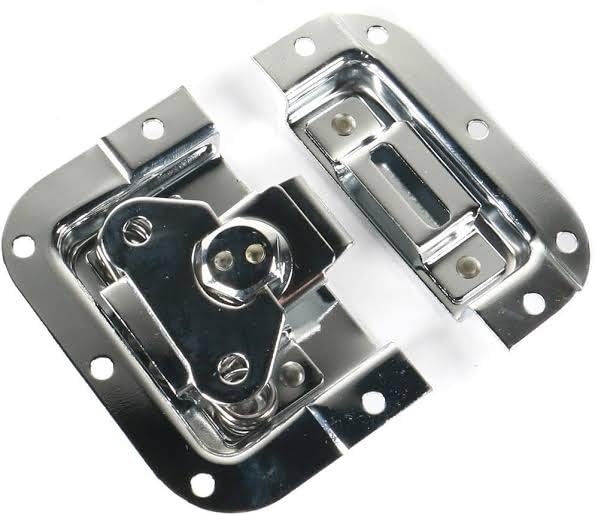 Syncraft Medium Butterfly Latch Lock – Chrome Plated Steel Latch for Flight Cases, Equipment & Toolbox Security 112mm×105 mm (Medium Lock SH-L007)