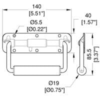 Syncraft Hardware Flight Case Handle Chrome Finish/Transit Box/Tool Box Accessory/Musical Instrument case (Spring Handle H2003)