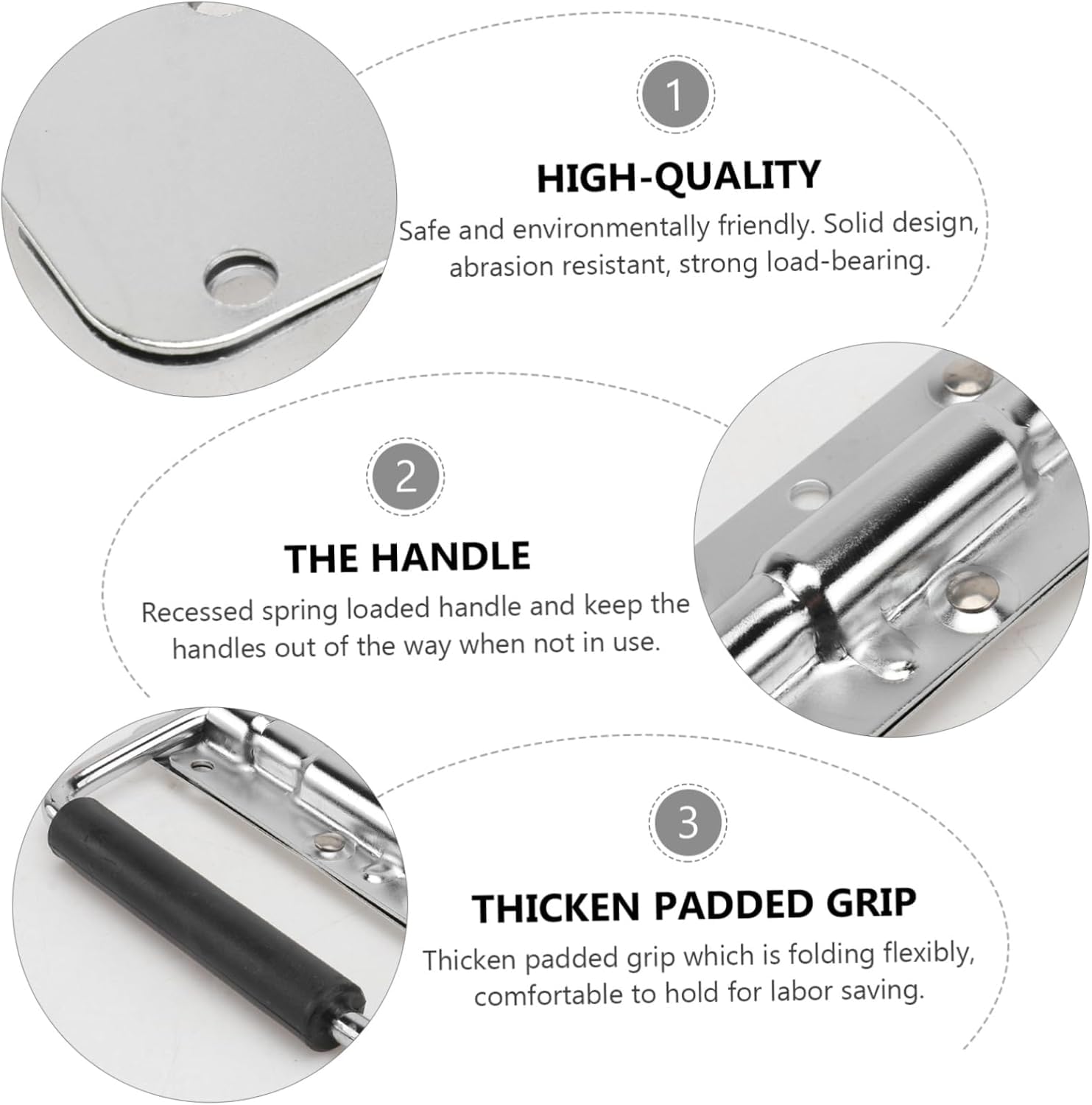 Syncraft Hardware Flight Case Handle Chrome Finish/Transit Box/Tool Box Accessory/Musical Instrument case (Spring Handle H2003)