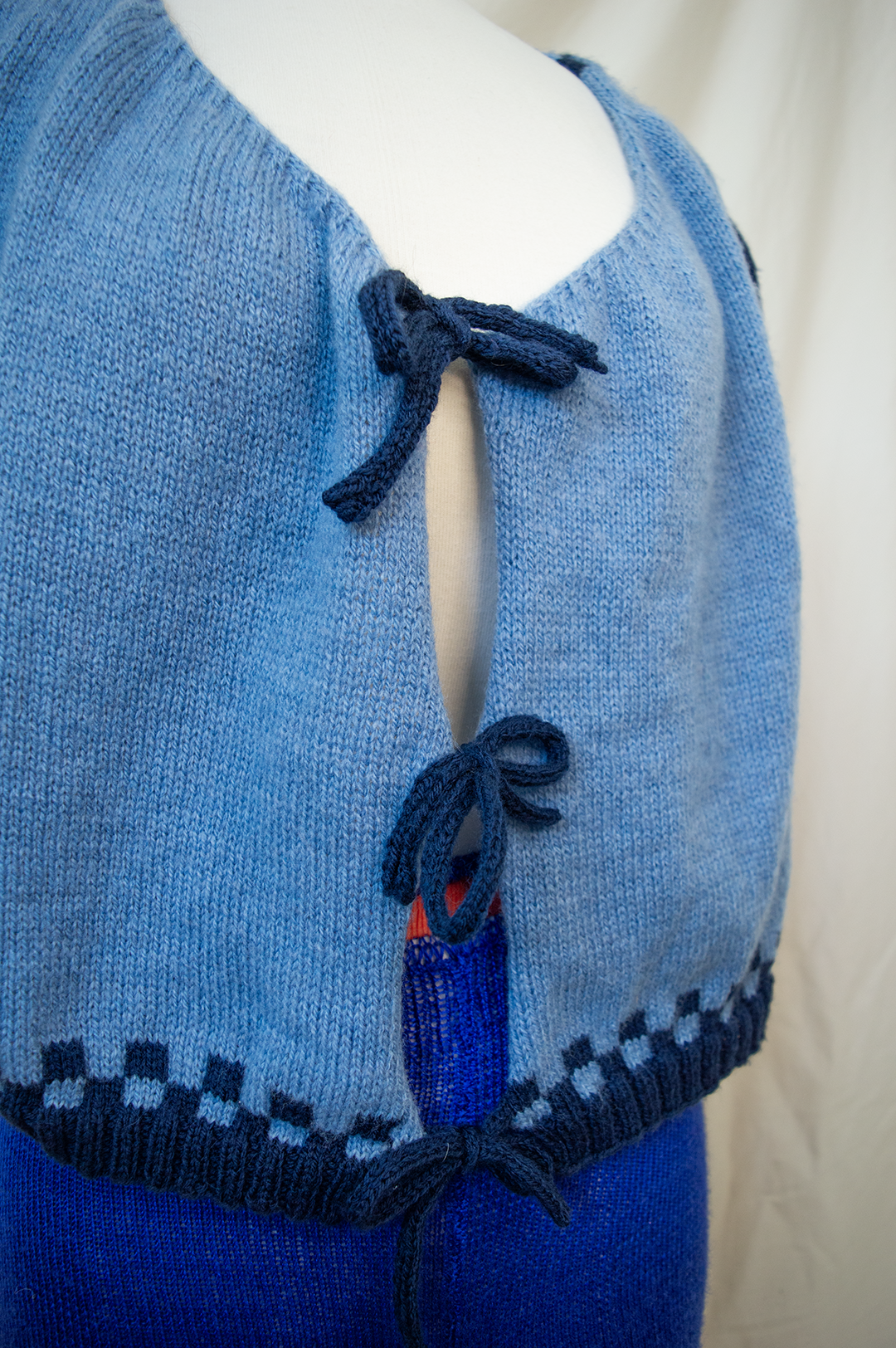 Blue tie-front Cardigan