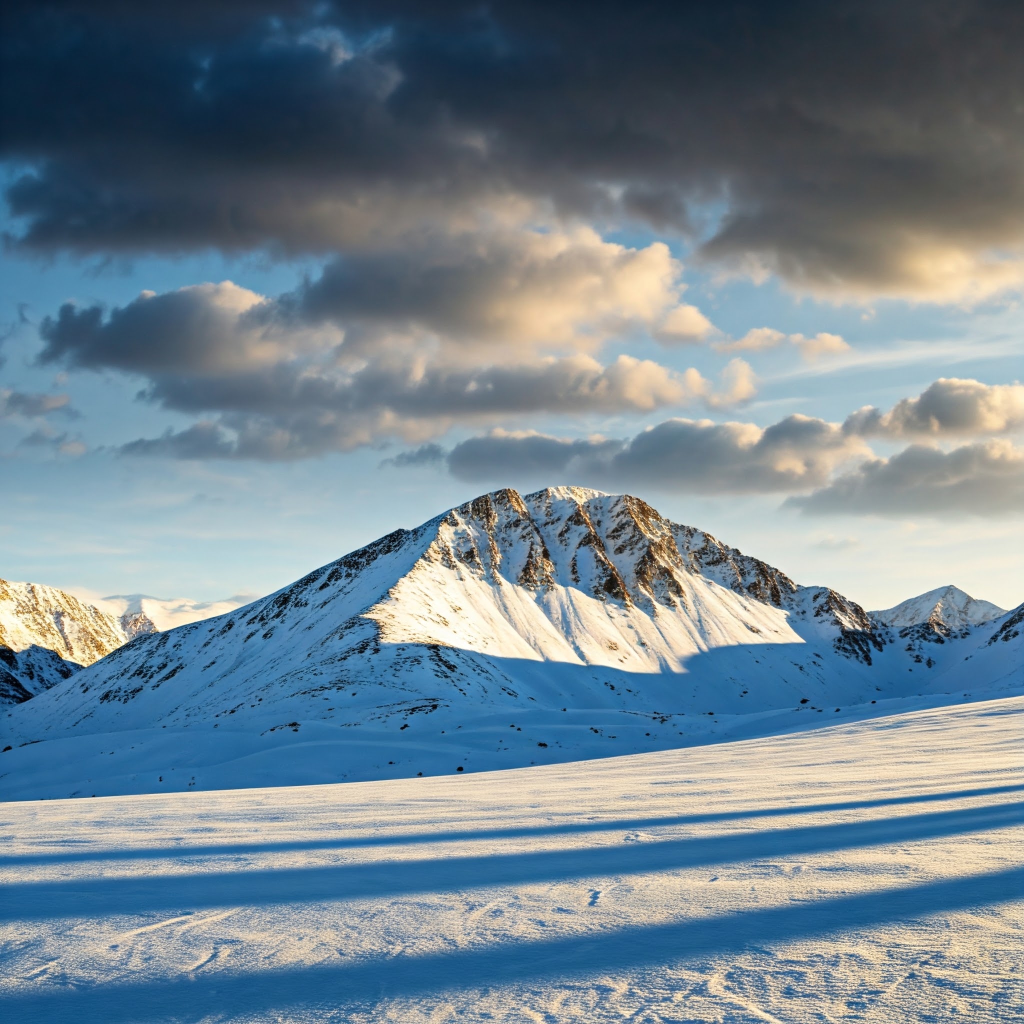 Snow-Covered Mountain winter kiss image