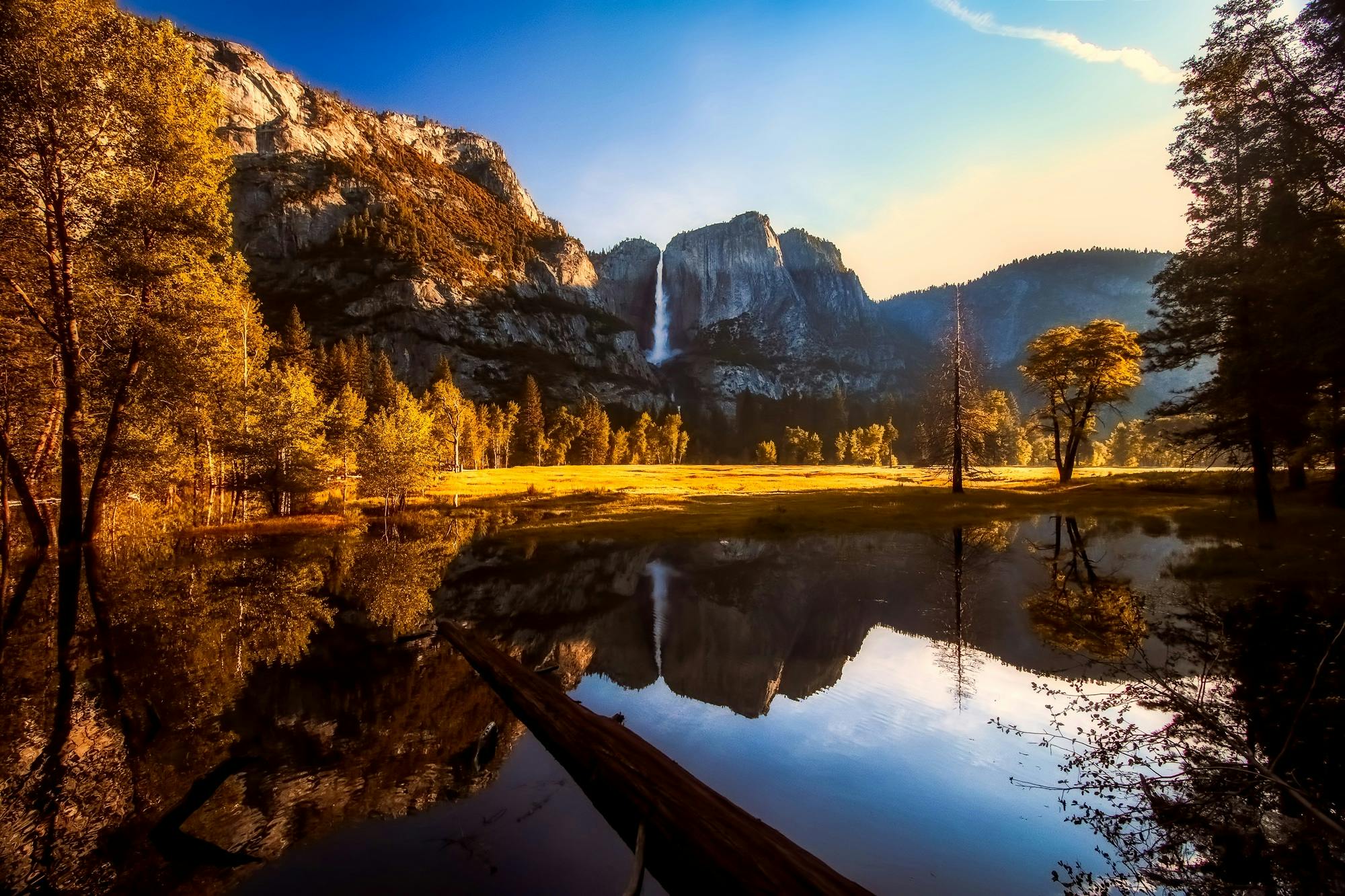 Stunning nature wall art featuring waterfalls and mountains Image