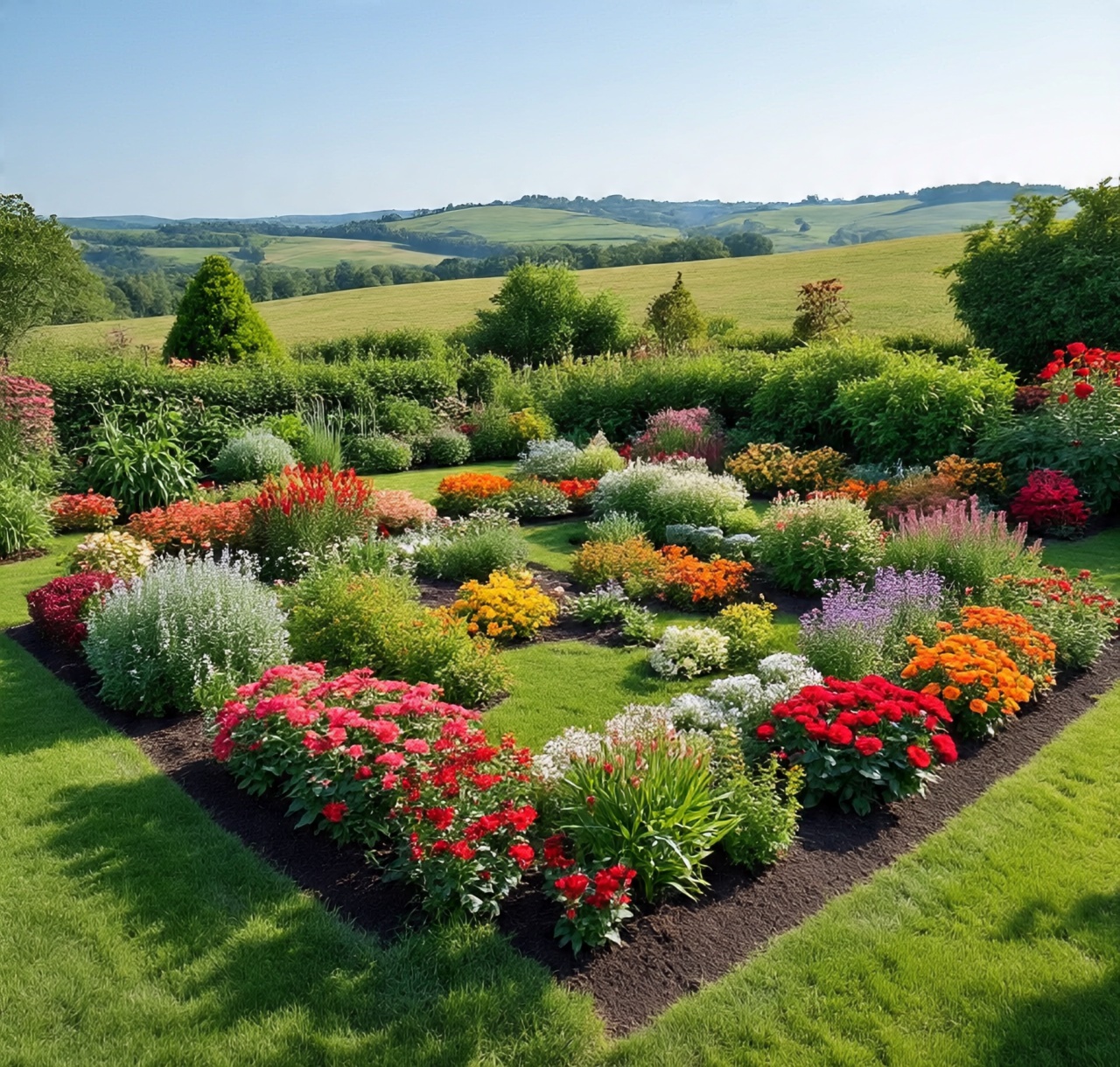 Flower Garden Bed Image