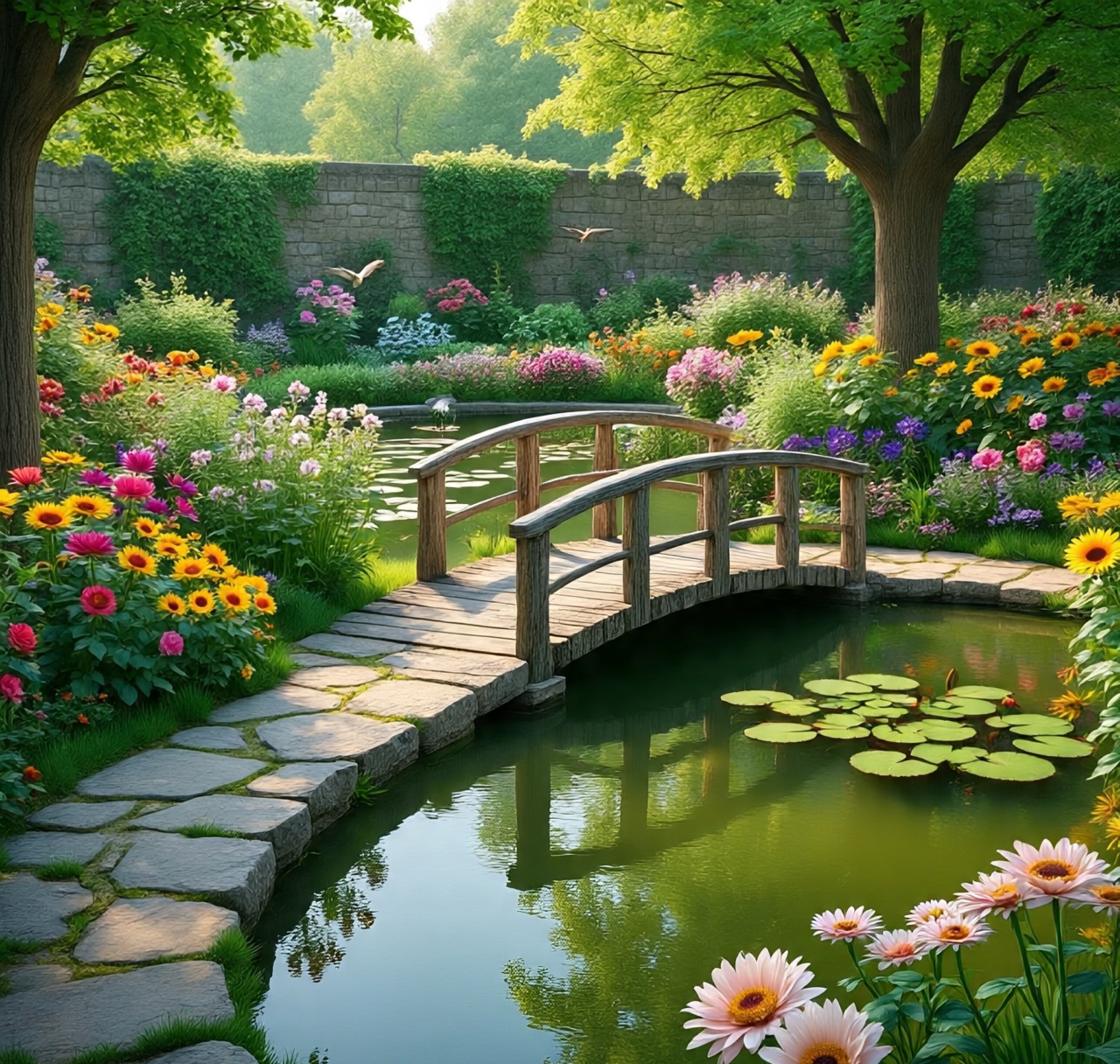 Decorative Garden Bridge Image
