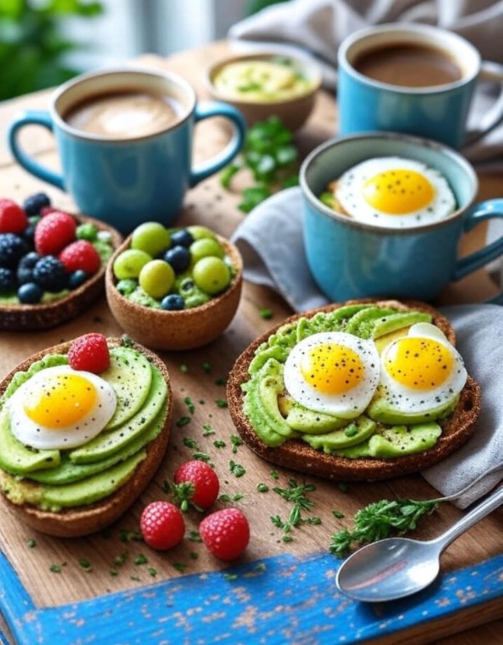 Avocado Toast with Sunny Side Up Eggs